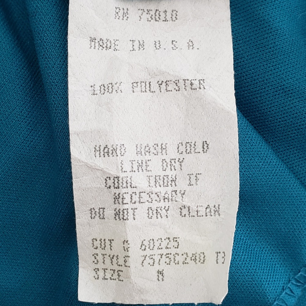Vtg Jodi Kristopher Teal Blue Satin Halter Dress M Ruched Pleated Y2K Prom READ - Picture 5 of 15